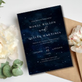 Invitation de mariage élégante nuit étoilée Modern