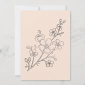 Invitation de mariage élégante ornée de roses (Dos)