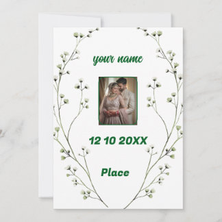 Invitation de mariage élégante personnalisée