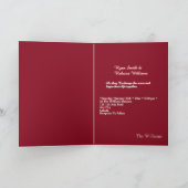 Invitation de mariage élégante pliée (Intérieur)