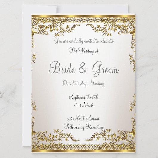 Invitation de mariage élégante populaire (Devant)