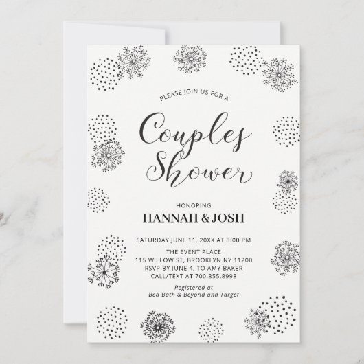 Invitation de mariage élégante pour couples modern (Devant)