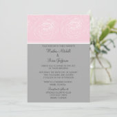 Invitation de mariage élégante pour Roses ravissan (Debout devant)