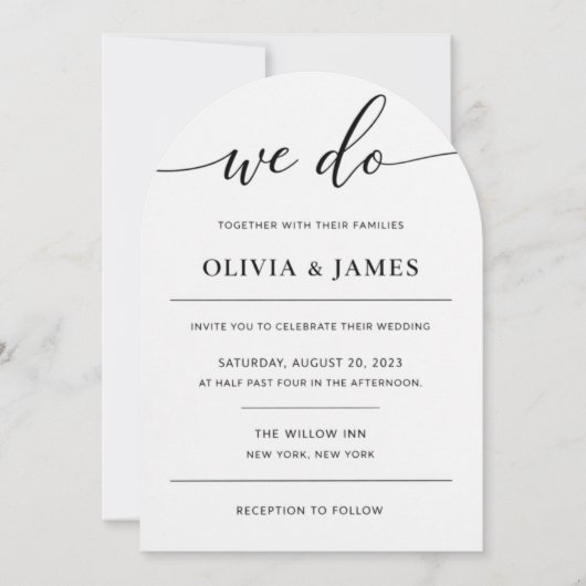 Invitation de mariage élégante pour vous (Devant)