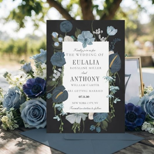 Invitation de mariage élégante romantique