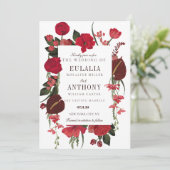 Invitation de mariage élégante romantique (Debout devant)