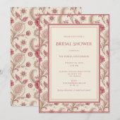 Invitation de mariage élégante rose florale (Devant / Derrière)
