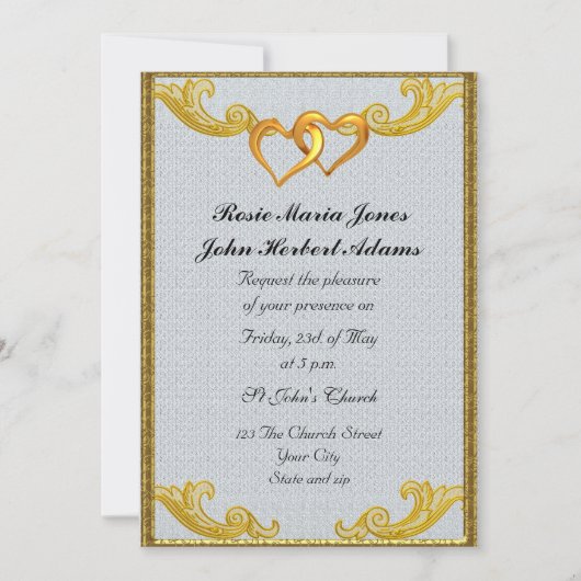 Invitation de mariage élégante simple (Devant)