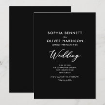 Invitation de mariage élégante SIMPLE CLASSIQUE no
