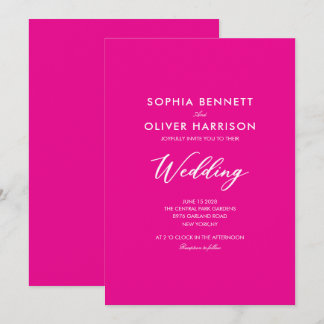 Invitation de mariage élégante SIMPLE CLASSIQUE ro
