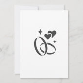 Invitation de mariage élégante simple en gris avec (Dos)