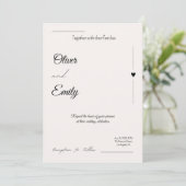 Invitation de mariage élégante - simple moderne (Debout devant)