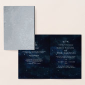 Invitation de mariage élégante sous les étoiles Mo (Affichage)