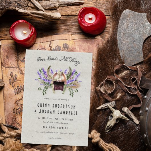 Invitation de mariage élégante Viking