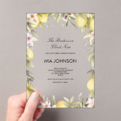 Invitation de mariage en acrylic citron (In situ (ordinateur de poche))
