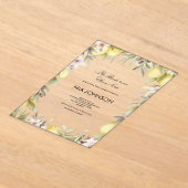 Invitation de mariage en acrylic citron (Poser)
