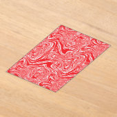 Invitation de mariage en acrylique abstrait rouge (Poser)