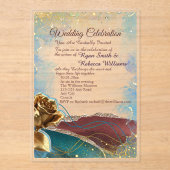 Invitation de mariage en acrylique clair (Recto)