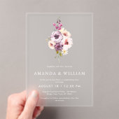 Invitation de mariage en acrylique clair de luxe (In situ (ordinateur de poche))