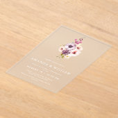 Invitation de mariage en acrylique clair de luxe (Poser)