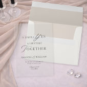 Invitation de mariage en acrylique clair | Moderne