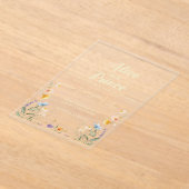 Invitation de mariage en acrylique florale (Poser)