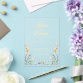 Invitation de mariage en acrylique florale (Insitu (Mariage))