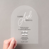 Invitation de mariage en acrylique givré Simple Mo (In situ (ordinateur de poche))