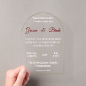 Invitation de mariage en acrylique minimaliste. (In situ (ordinateur de poche))