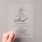 Invitation de mariage en acrylique Modern Boho Mon (In situ (ordinateur de poche))