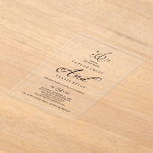 Invitation de mariage en acrylique Modern Boho Mon (Poser)