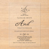 Invitation de mariage en acrylique Modern Boho Mon (Recto)