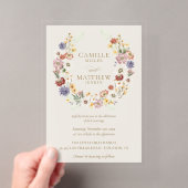 Invitation de mariage en acrylique pour jardin de (In situ (ordinateur de poche))