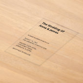 Invitation de mariage en acrylique simple moderne (Poser)
