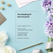 Invitation de mariage en acrylique simple moderne (Insitu (Mariage))
