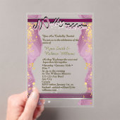 Invitation de mariage en acrylique transparent (In situ (ordinateur de poche))