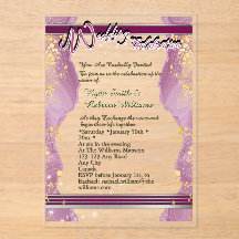 Invitation de mariage en acrylique transparent