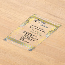 Invitation de mariage en acrylique transparent