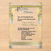 Invitation de mariage en acrylique transparent (Recto)