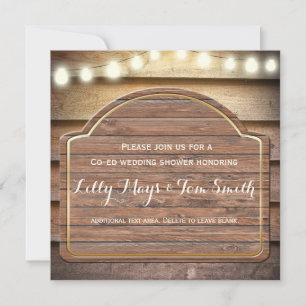 Invitation de mariage en bois de chalet rustique