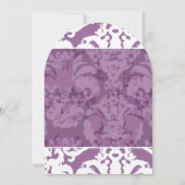 Invitation de mariage en damas de lilas lavande (Dos)