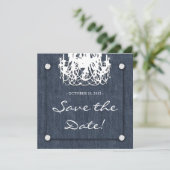Invitation de mariage en denim et diamants Lustre (Debout devant)