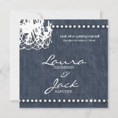 Invitation de mariage en denim et diamants Lustre (Dos)