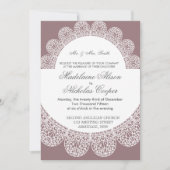 Invitation de mariage en dentelle moderne (Devant)