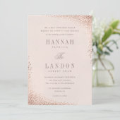Invitation de mariage en faux-feuille métallisée a (Debout devant)
