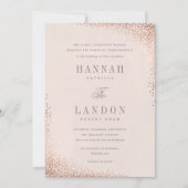 Invitation de mariage en feuille de faux confettis (Devant)