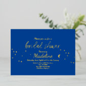 Invitation de mariage en feuille d'or Constellatio (Debout devant)
