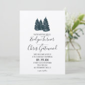 Invitation de mariage en forêt hivernale (Debout devant)
