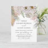 Invitation de mariage en herbe de Pampas botanique (Debout devant)