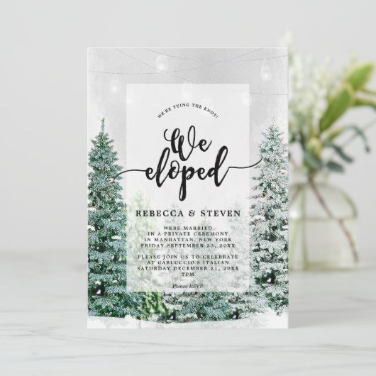 invitation de mariage en hiver pour mariage en fui (Debout devant)